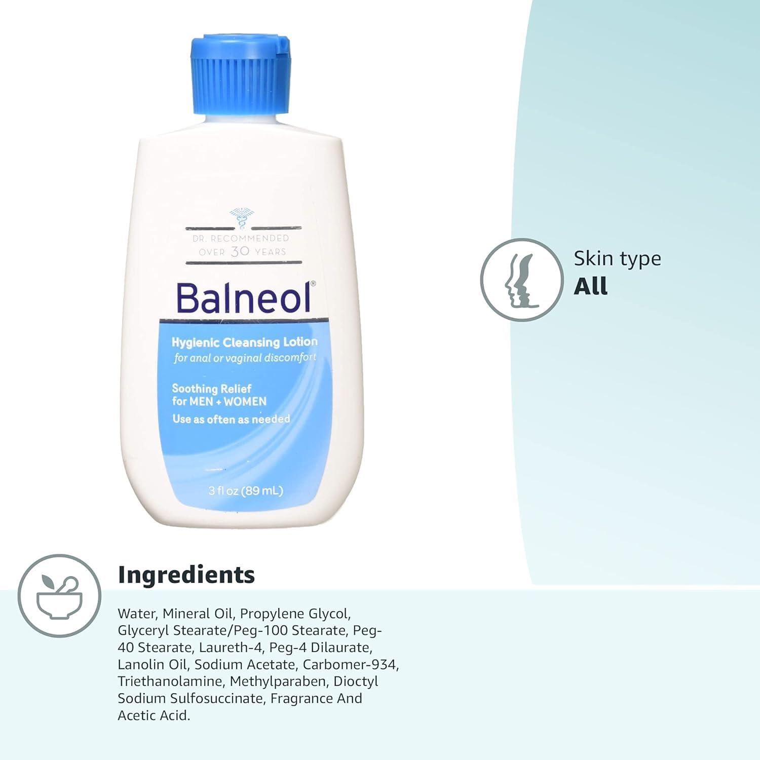 Balneol Balneol Hygienic Cleansing Lotion 3 oz (Pack of 3)