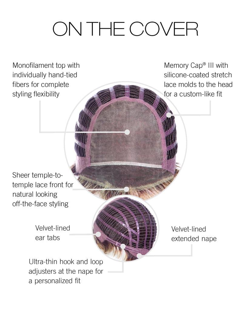 Hair u wear Raquel Welch On The Cover Short Pixie Cut Wig With Texture and Soft Waves, Average Cap Size, RL4/10SS Iced Java