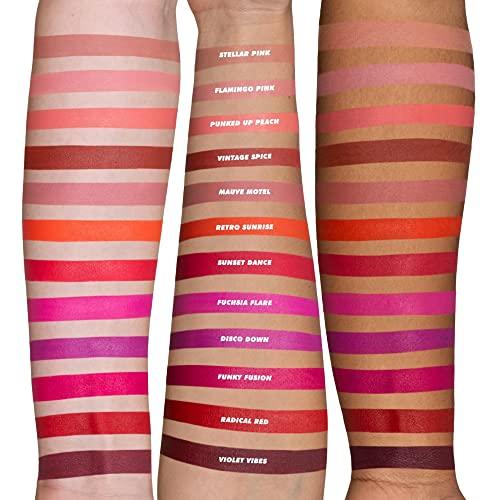 Lime Crime Lime Crime Soft Touch Comfort Matte Lipstick, Disco Down (Bright Magenta) - Flirty Retro Shades - Full-Coverage Long Lasting, Lip Lining & Soft Formula for All-Day Wear - Talc-Free & Paraben-Free