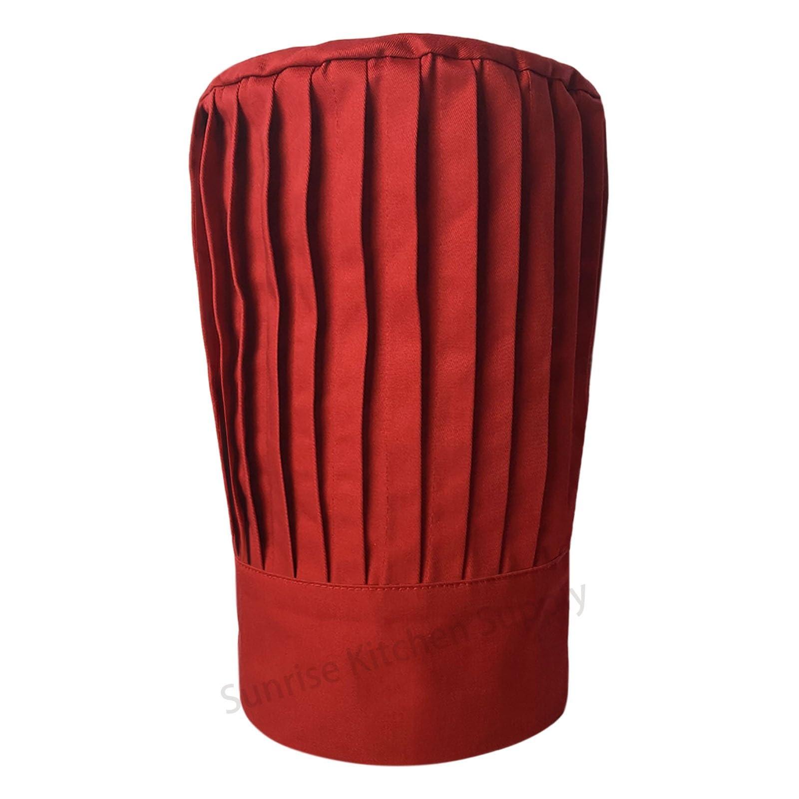 Sunrise Kitchen Supply Sunrise Kitchen Supply Red Hibachi Chef Hat with Tie on Black Japanese Headband (w/Headband Victory)