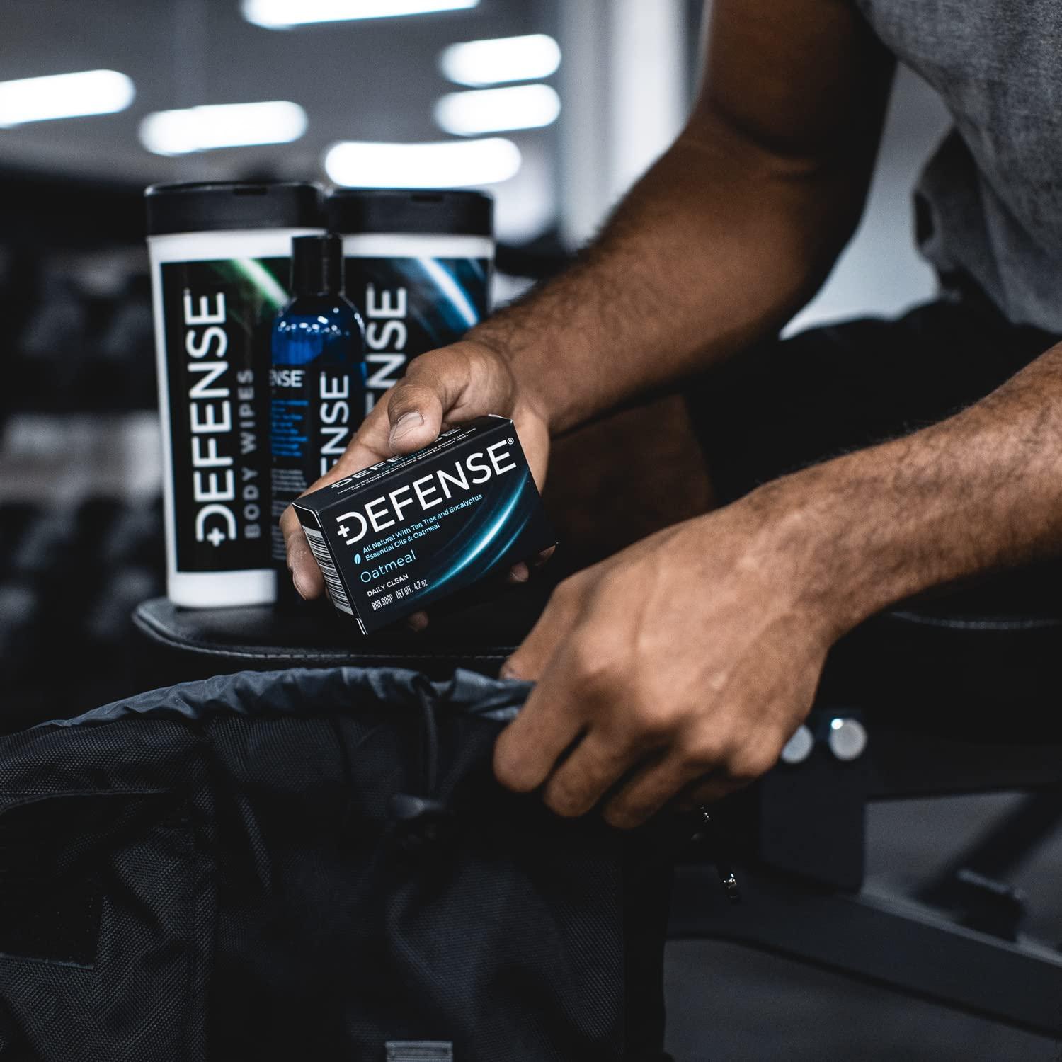 Defense Soap Defense Soap 4 Oz Bar (Pack of 2), Body Wash 32 oz, Body Wipes 40 Count (Pack of 2) - Tea Tree Oil, Eucalyptus Oil, Rosemary and Aloe Vera