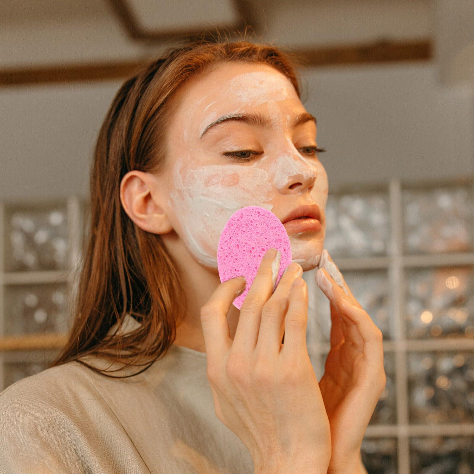 Cabilock Cabilock Facial Sponge Round Face Cleansing Sponge 12Pcs Makeup Remover Pads Cleaning Wipes for Exfoliating Mask