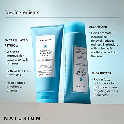 Naturium Naturium Skin-Renewing Retinol Body Lotion, Advanced Firming Anti-Aging Skin Care, with Encapsulated Retinol & Shea Butter, 8 oz