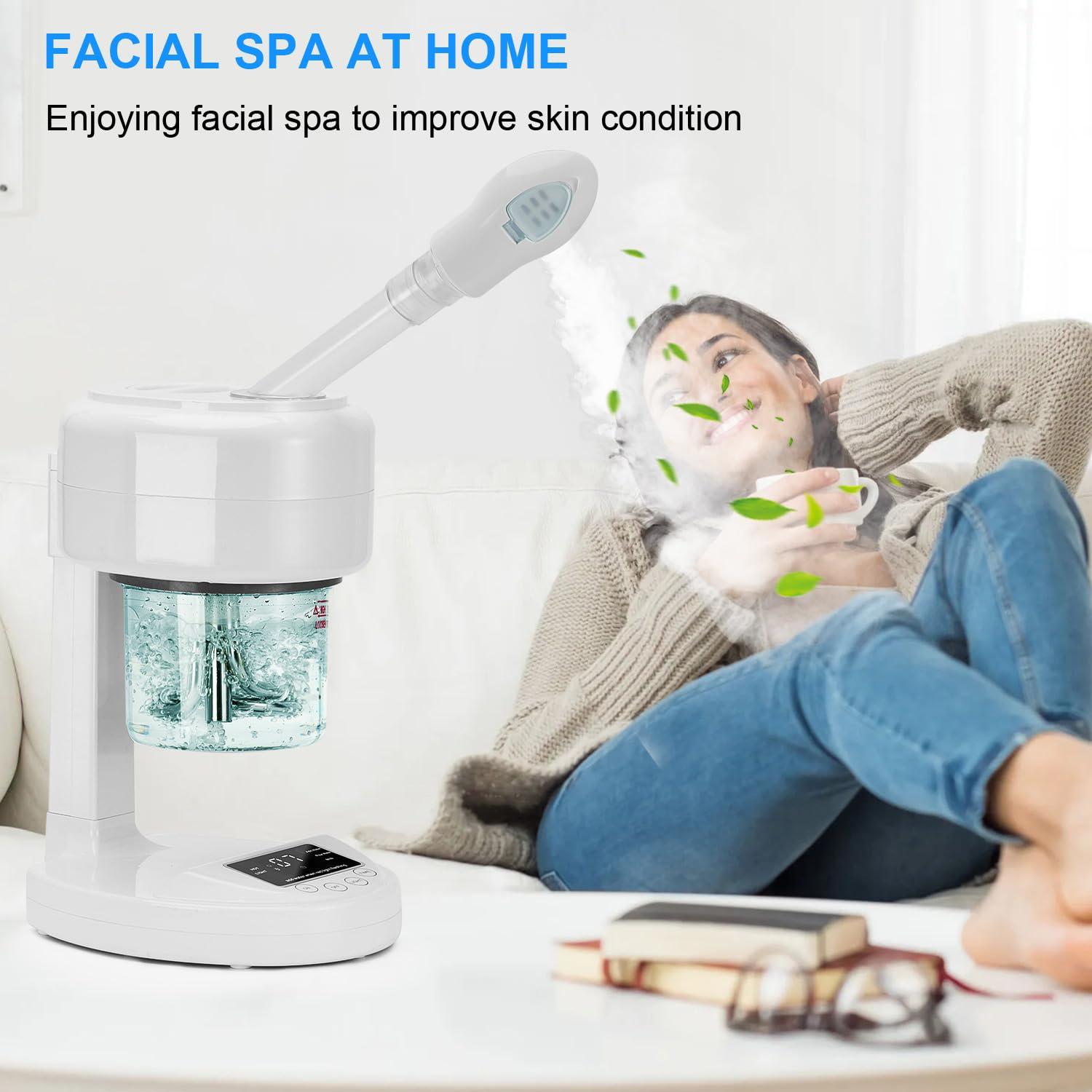 JOSTZHXIN JOSTZHXIN Facial Steamer Nano Ionic Face Steamer with Extendable Arm,Portable Facial Steamer 360Rotating Nozzle Esthetician Steamer for Personal Care at Home or Salon