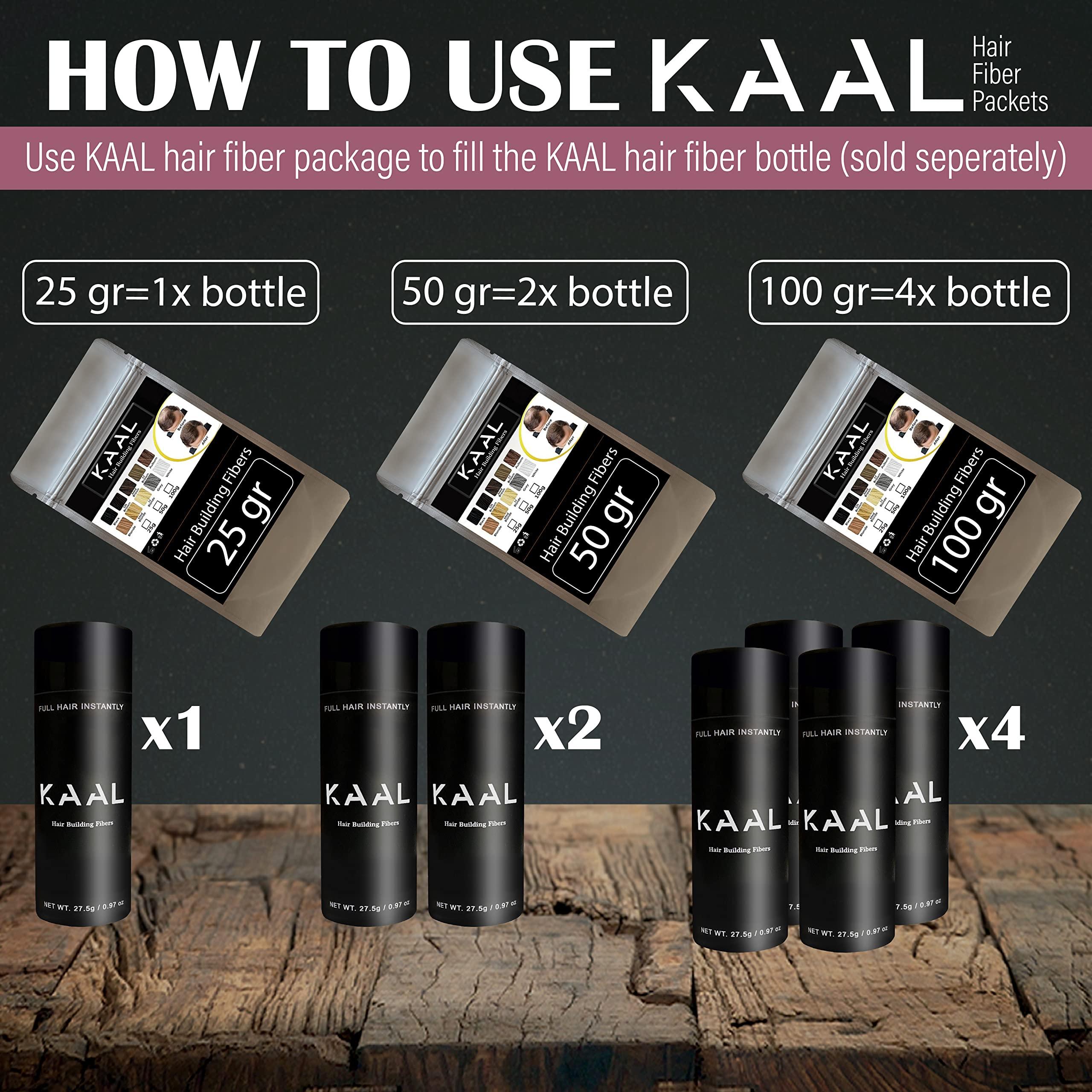 KAAL KAAL Hair Fiber Refill Pack | (0.88 oz, Medium Brown) Hair Powder Concealer for Thinning Areas and Hair Loss, Texturizing Powder for Men and Women