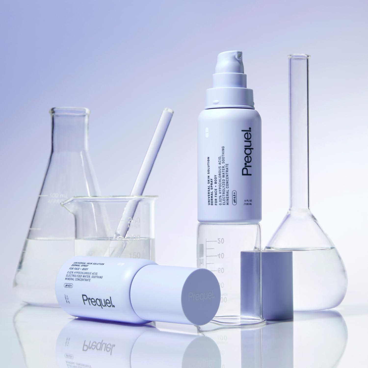 Prequel Prequel Skin - Universal Skin Solution - Hypochlorous Dermal Spray - Electrolyzed Water and Soothing Mineral Facial and Body Skin Spray - 4 Fl Oz