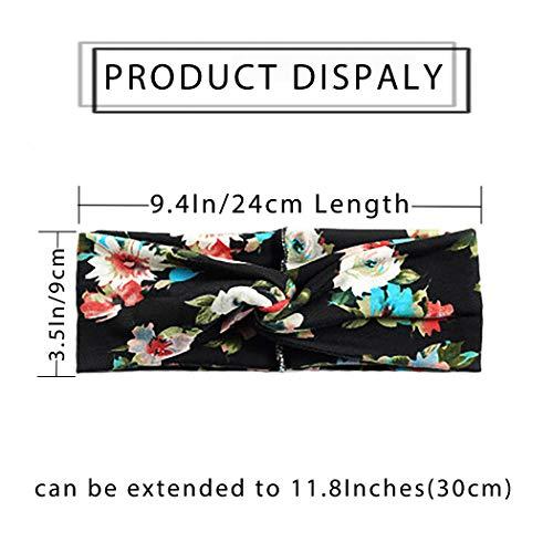 Catery Catery Boho Headbands Criss Cross Headband Headpiece Bohemia Floal Twist Head Wrap Hair Band Vintage Stylish Elastic Turban Fabric Hairbands Fashion Hair Accessories for Women(Pack of 3) (Noble)