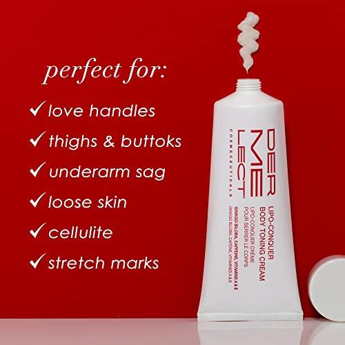 Dermelect Cosmeceuticals Dermelect Lipo Conquer Body Toning Cream for Body Anti Aging Cream with Retinol, Caffeine, Ginkgo Biloba, Tightening & Firming for Love Handles Cellulite Sagging Loose Skin Dimpling Stretch Marks 4 oz