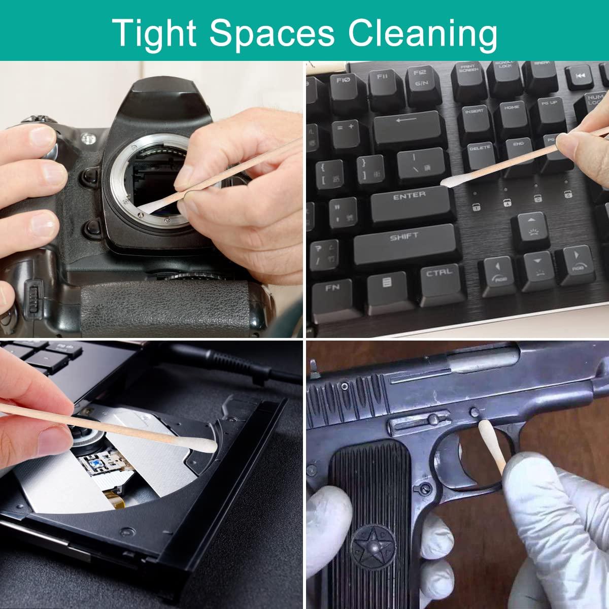 eyxformula 600 Pcs Long Cotton Swabs + 300 Pcs Bamboo Cotton Swabs