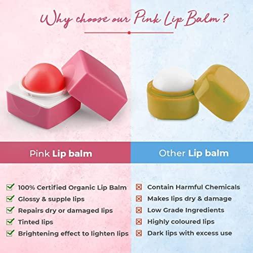 RUP RUP Lily Flavour Lip Balm for Women Dark Olive Oil, Jojoba Oil & Shea Butter | Pink Lip Balm for Girls & Kids | Dry & Chapped Lips Care | 100% Organic, Paraben & Sulphate Free Lip Gloss - 10 gm
