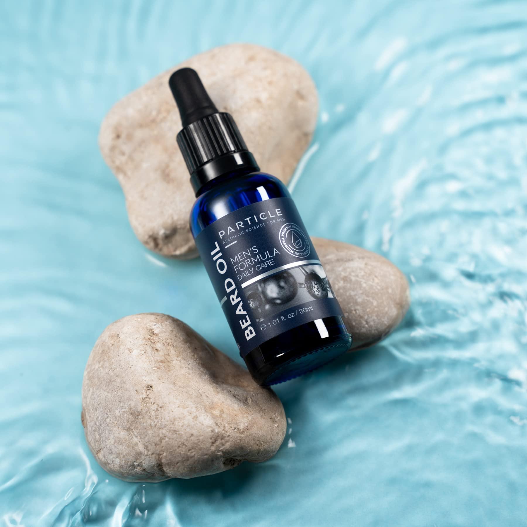 Particle Particle Beard Oil - Soft and Itch-Free Formula with 6 Natural Oils, Argan Oil to Soften, Groom and Soothe Dry Skin (1 Oz)