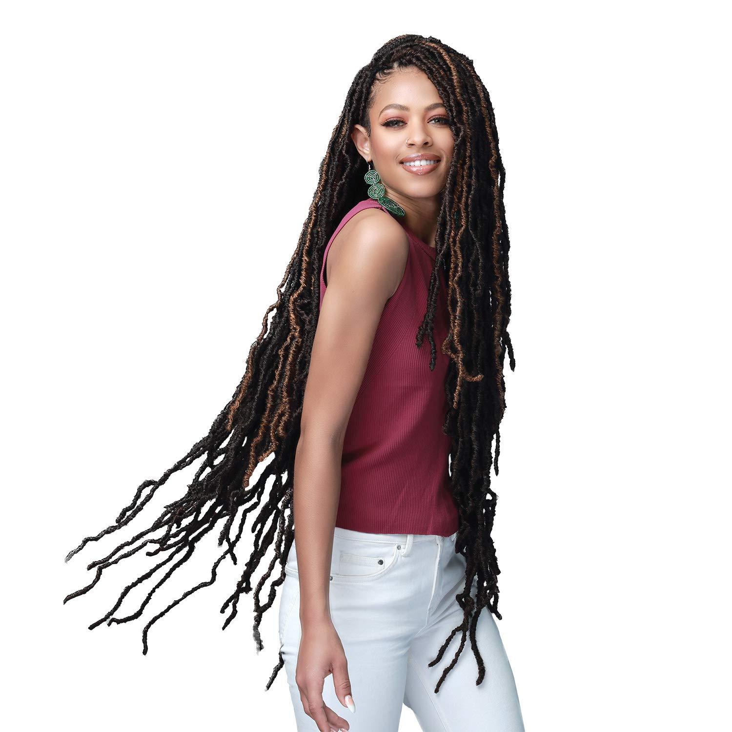 Bobbi Boss Braids Bobbi Boss Crochet Braids African Roots Braid Collection 2X Nu Locs 36" (3-Pack, T4/3027)