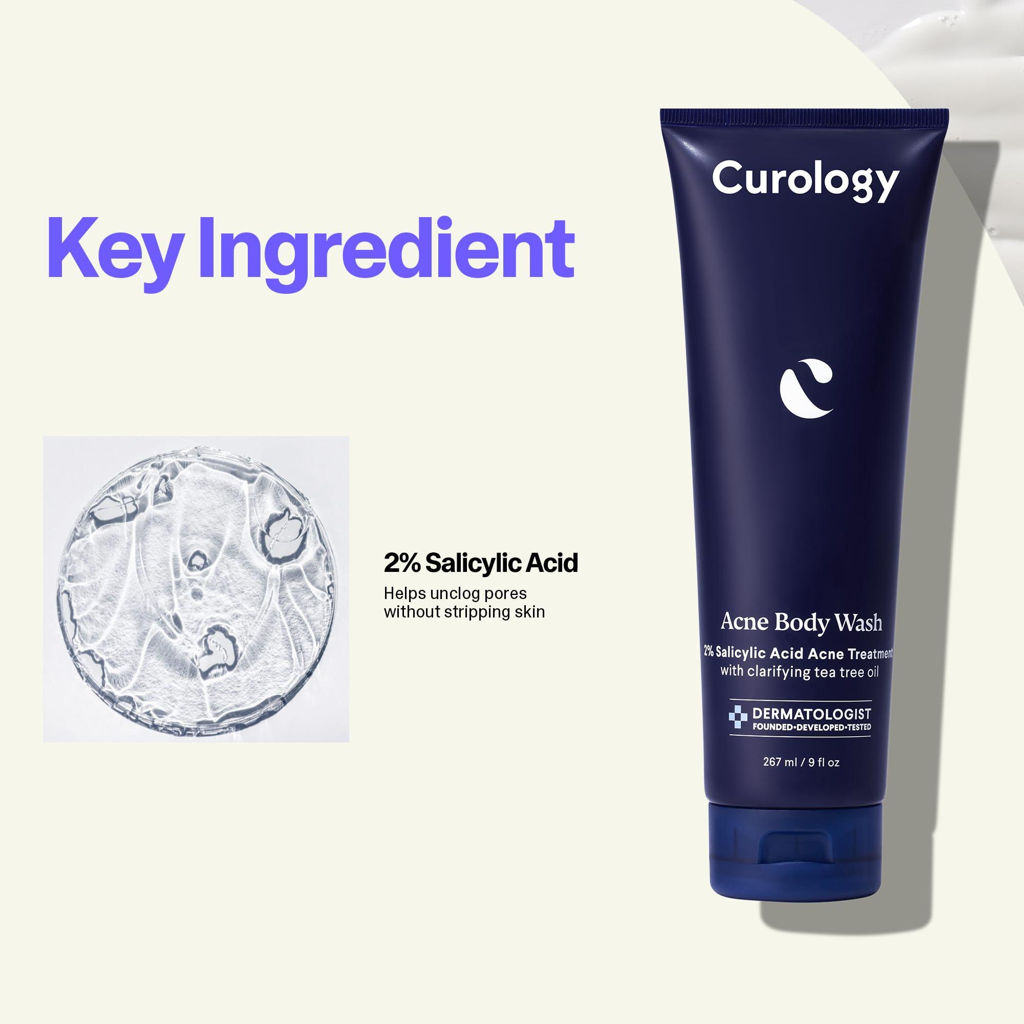 Curology Curology Face & Body Acne Skin Care Treatment Set, Acne Cleanser Face Wash with 2.5% Benzoyl Peroxide and Acne Body Wash with 2% Salicylic Acid