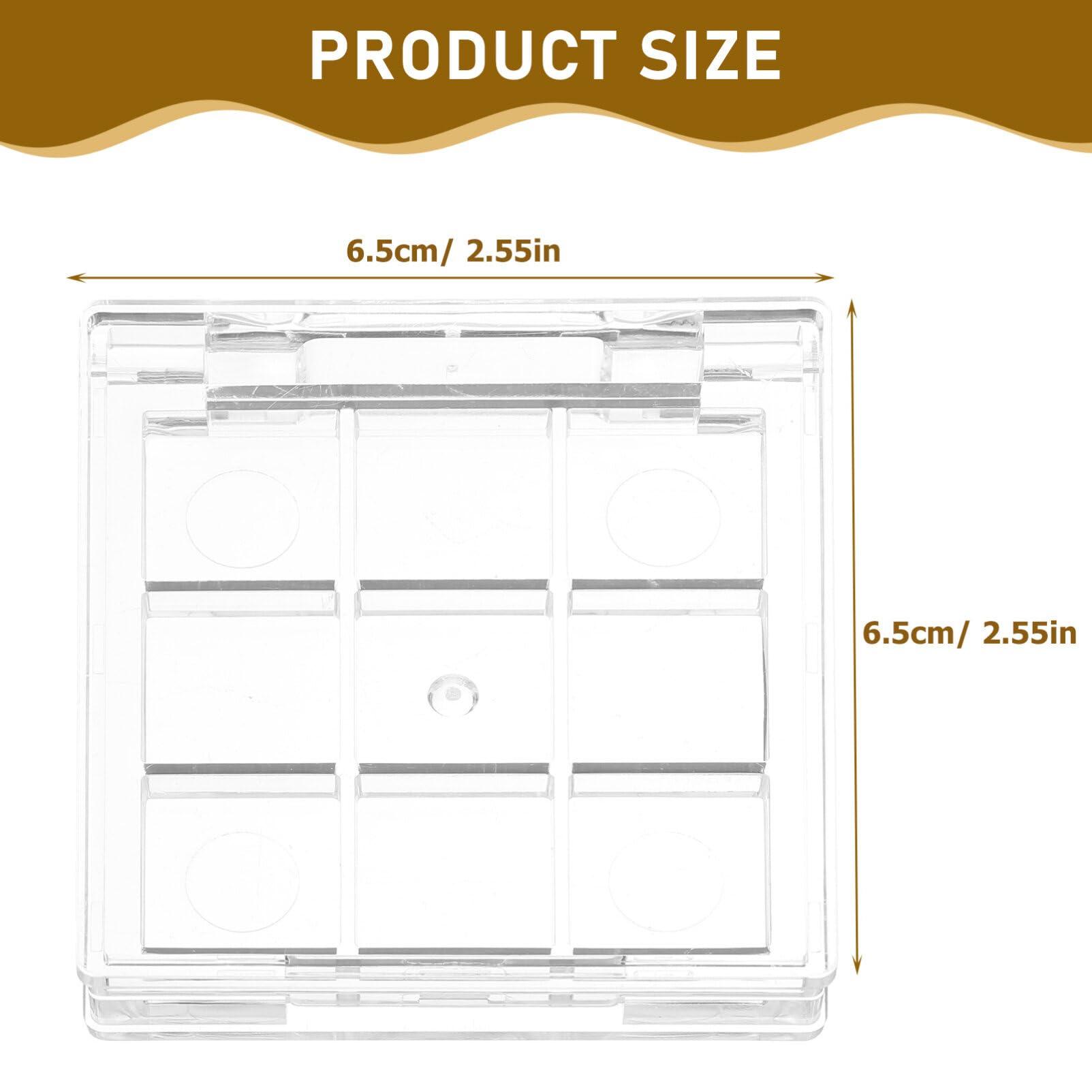 Healifty Healifty 2pcs Empty Lipstick Palette 9 Grids Diy Eyeshadow Powder Blush Lipstick Palette Empty Highlighters Container for Women