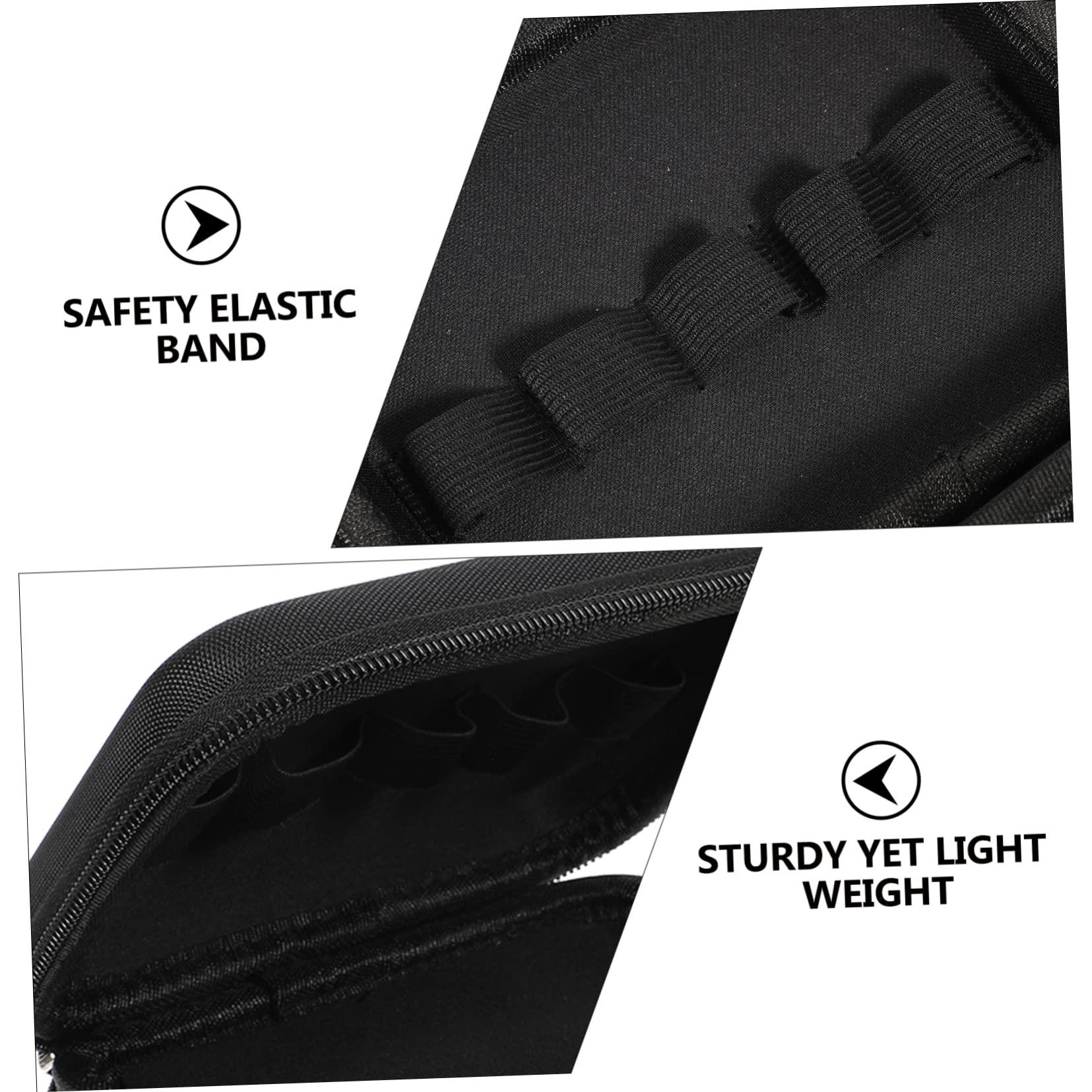 Angoily Angoily 2pcs Essential Oil Storage Box Travel Oils Roller Bottles Carrying Case Bank Essential Oil Holder Essential Oil for Diffuser Tote Bag Organizer Handbag Organizer Black Nylon