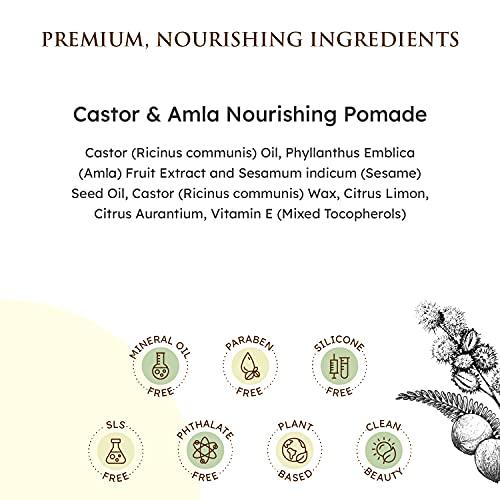 Qhemet Biologics Qhemet Biologics Castor & Amla Nourishing Pomade - Vegan Pomade and Scalp Conditioner with Castor Oil and Amla - Adds Softness, Pliability & Sheen to Locs, Cornrows, Twists & Loose Hair (4 oz)