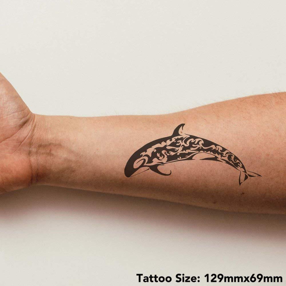Azeeda Large \'Orca Whale\' Temporary Tattoo (TO00022908)