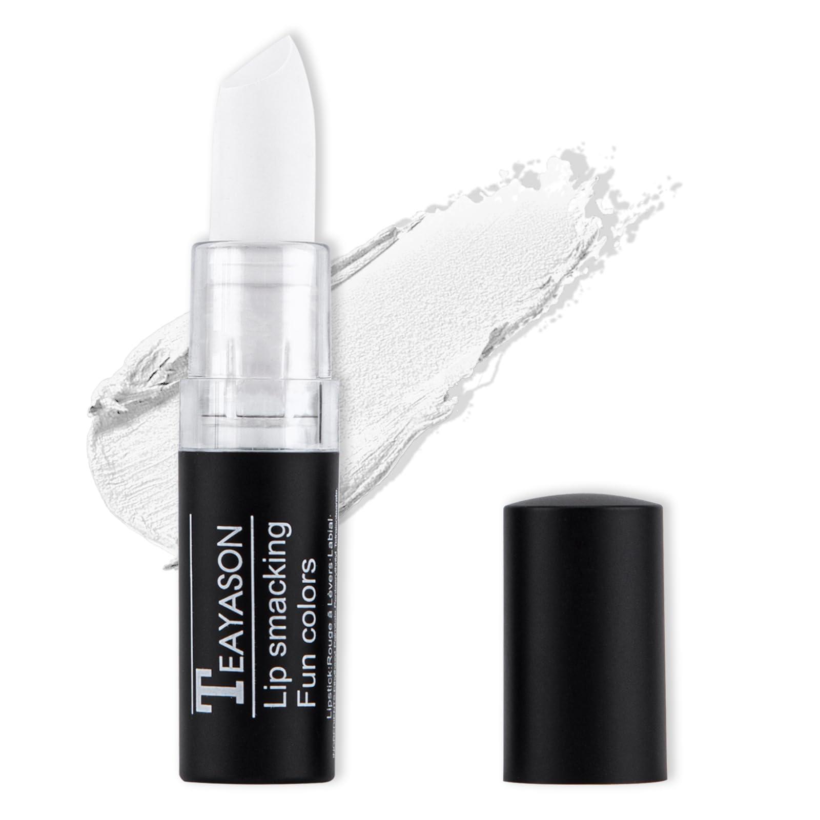 BowJian BowJian White Eye Black White Face Paint Stick White Foundation Goth Makeup Halloween Clown Makeup Cosplay Eye Black Stick White Body Paint White Face Makeup White Concealer Lipstick (White)