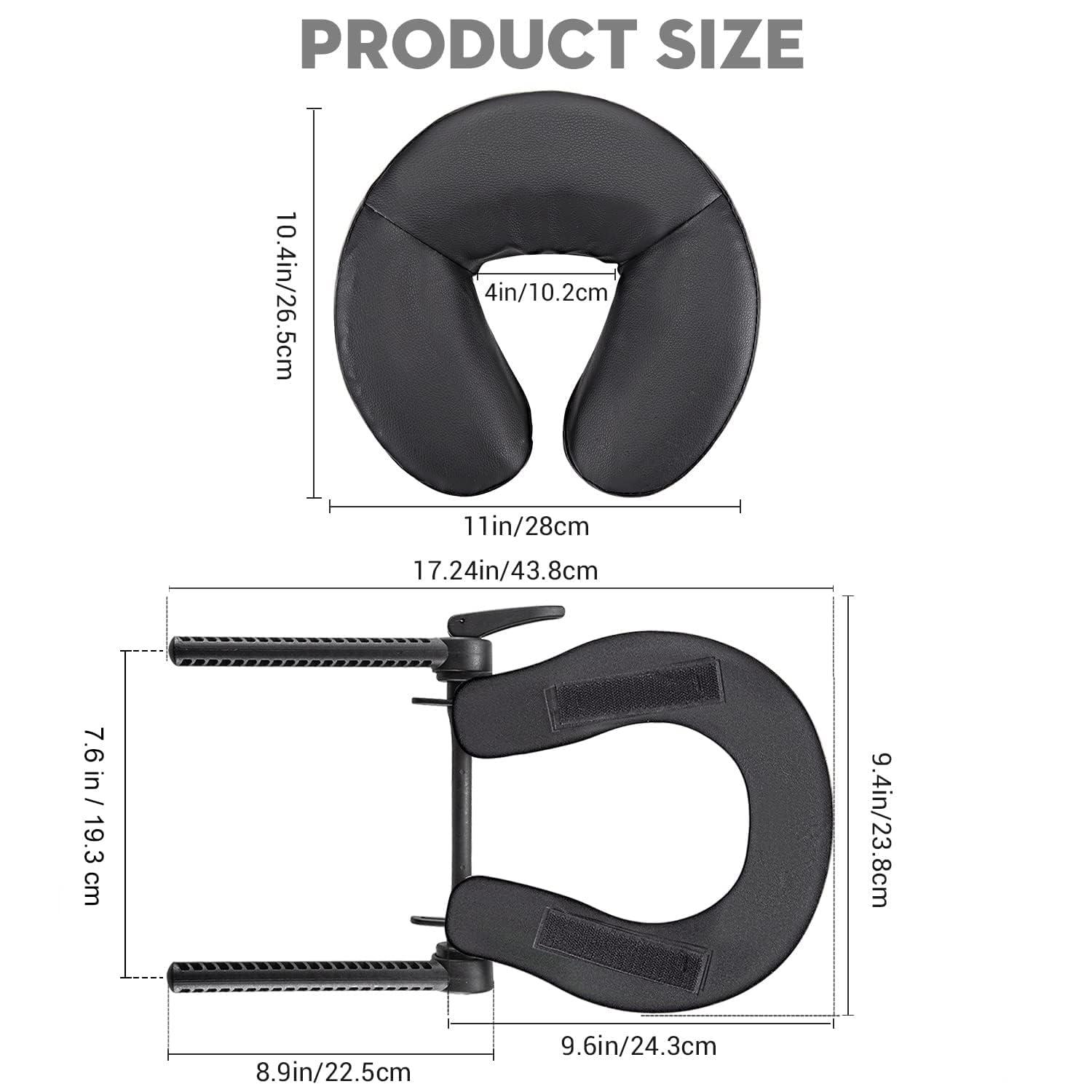 Noverlife Universal Massage Table Face Cradle & Cushion, Adjustable Massage Chair Spa Bed Headrest & Face Pillow Support, Massage Platform Head Rest Cushion Cradle for Salon Home Mattress Top Massage Kit