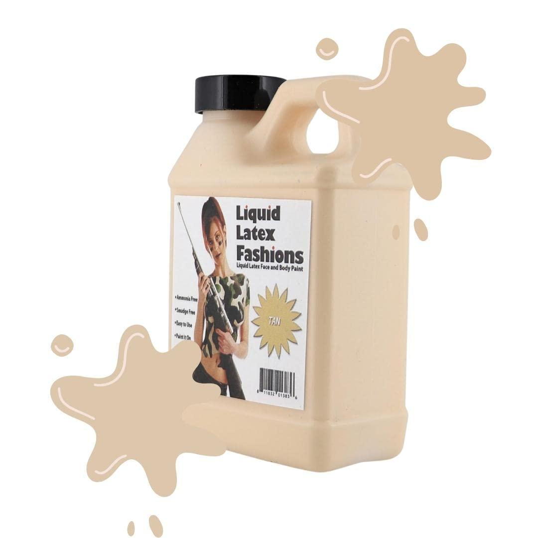 Liquid Latex Fashions Liquid Latex Fashions - Ammonia Free Halloween Easy Peel Off Body Paint, Ideal for Art, Theater, Parties, School Plays, Cosplays and Concerts, Flesh- 8 oz