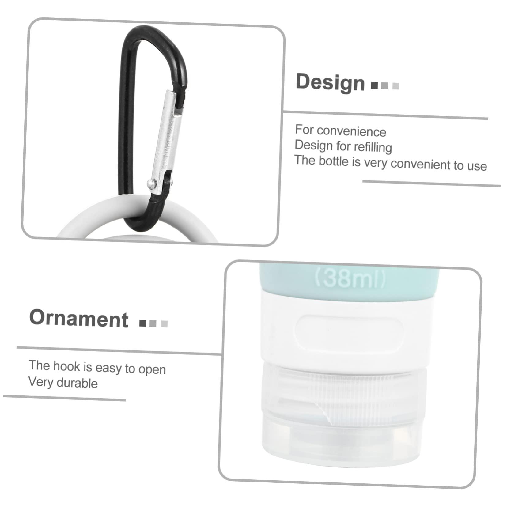 Beavorty Beavorty 4pcs Packaging Silicone Storage Bottle Travel Bottles with Clip Clear Bottle Keychain Holder Refillable Keychain Bottle Clear Container Mini Containers Travel Containers