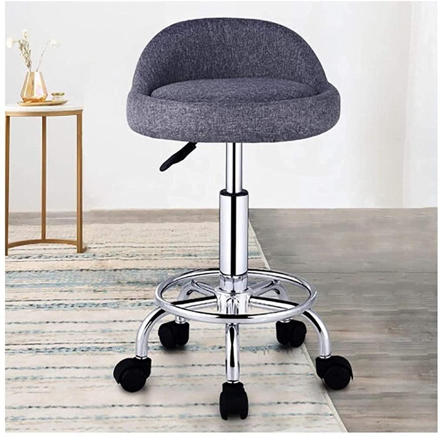 KoZujk Stool with Wheels Vanity Chair Office Tattoo Kitchen Massage Work Rolling Salon Stool