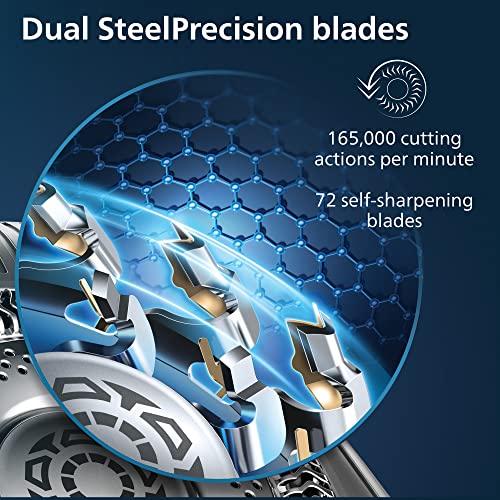 Philips Norelco Philips Norelco Shaver Series 9000 Prestige, Wet and Dry Electric Shaver, Lift & Cut Shaving System, SenseIQ Technology, Precision Trimmer, Cleaning Pod, Premium Pouch, Black Matte, Model SP9840/90