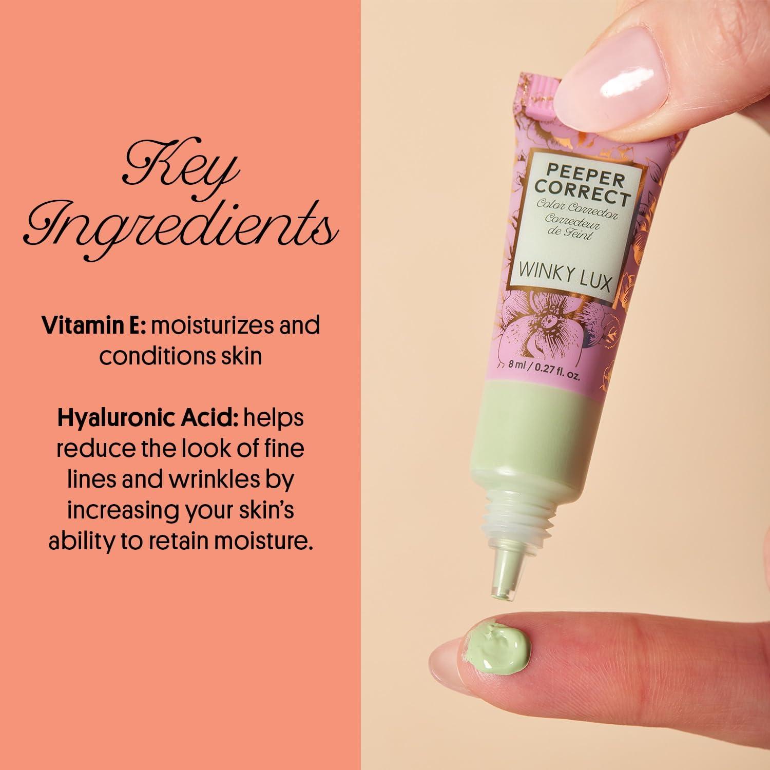 Winky Lux Winky Lux Peeper Perfect Under Eye Concealer (Light) and Winky Lux Peeper Correct Green Color Corrector