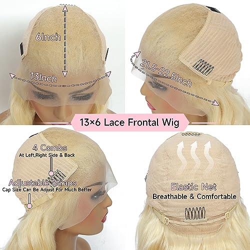 Loyom Loyom Blonde Lace Front Wigs Human Hair 613 HD Lace Frontal Wig 13x6 180% Density 613 Lace Front Wig Human Hair 12A 613 Body Wave Lace Front Wigs Human Hair Blonde Human Hair Wig Pre Plucked 20 Inch