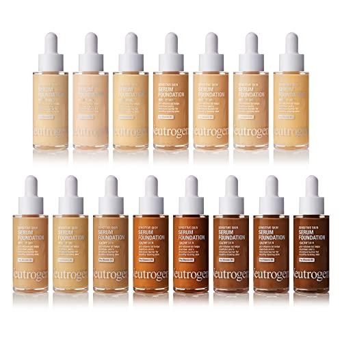 Neutrogena Neutrogena Healthy Skin Sensitive Skin Serum Foundation with Pro-Vitamin B5, Color Correcting & Pore Minimizing Liquid Foundation & Face Serum, Buildable Coverage, Light/Medium 02, 1 oz
