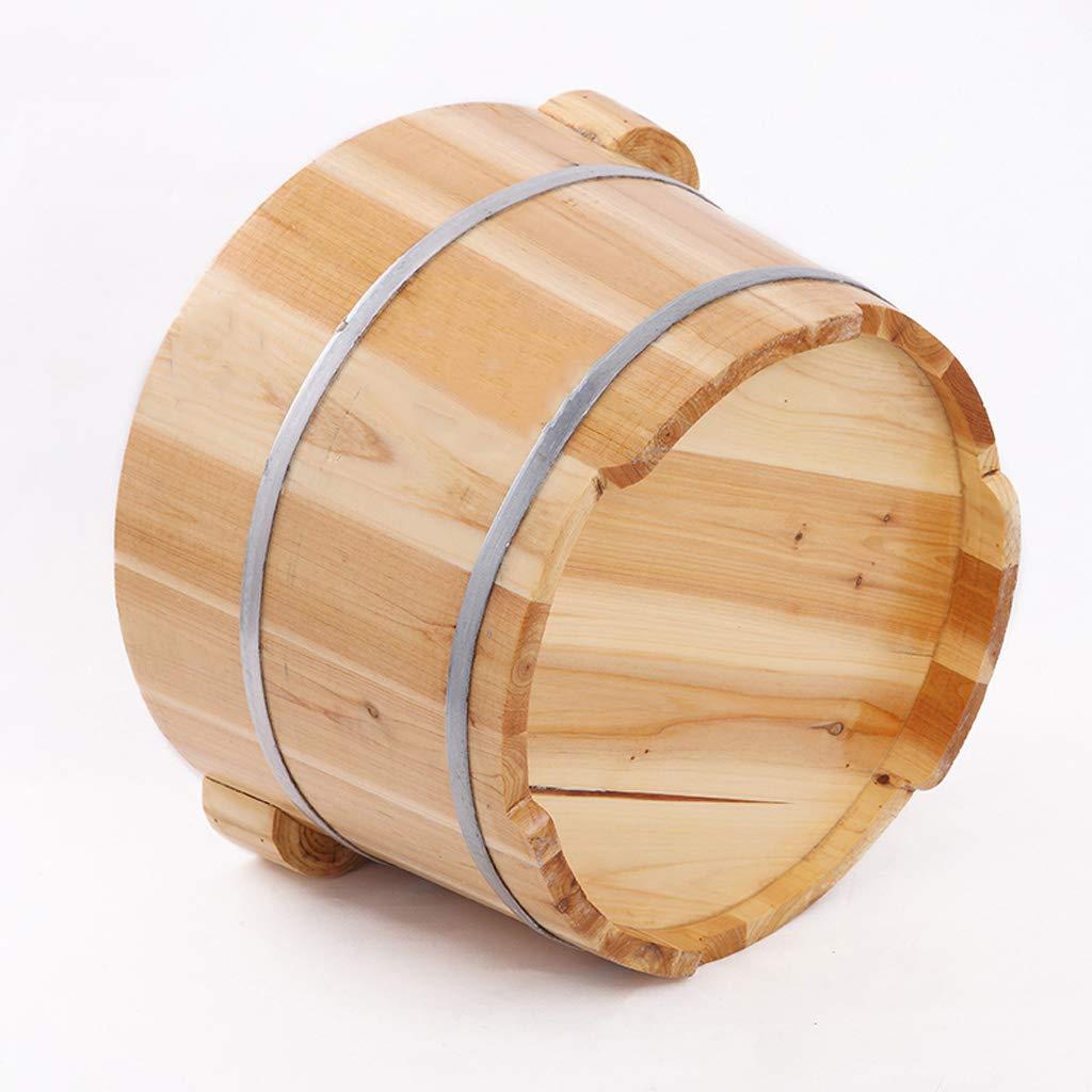 BABYCE Foot Massager Spa Solid Wood Foot Tub,Wooden Foot Basin,Smooth and Delicate Pedicure Barrels,Pedicure Bowl Spa Massage Pedicure BarrelsFoot Bath Barrel Foot Spa Household Wash Ba
