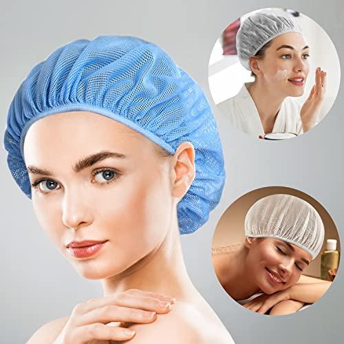 Vin beauty Mesh Sleep Cap 4 Pcs Hair Net for Women Sleeping Hair Nets Women Night Mesh Bonnet for Curly Frizzy Hair Protection Factory Kitchen Warehouse Worker Multicolor