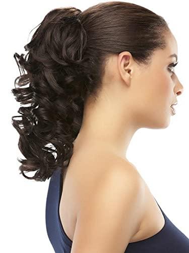 easiHair Crush Ponytail Color 613/102 White SwirlEasihair Hairpieces 7.5-10" Length Reversible Claw Clip Attachment Synthetic Curly Layered Pony Clip On Bundle MaxWigs Hairloss Booklet