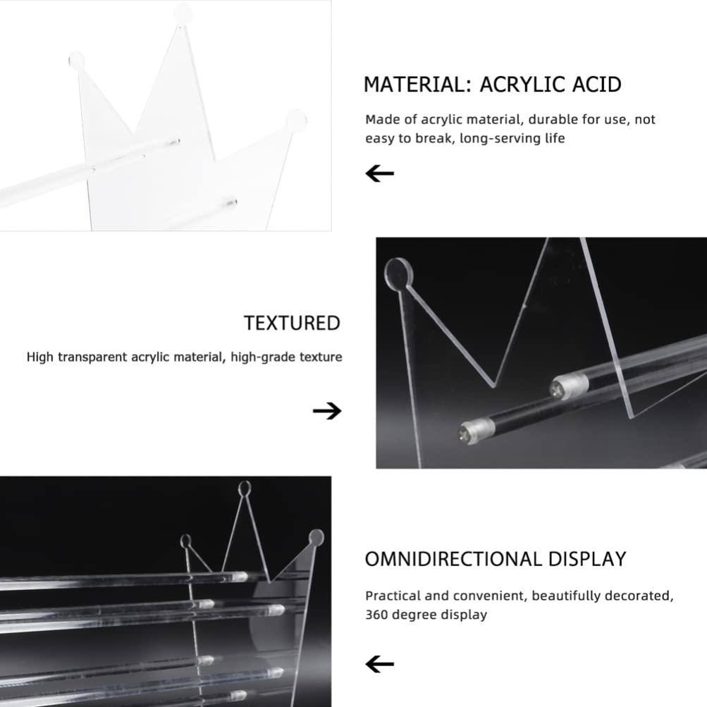 Lurrose Lurrose Headband Display Stand Acrylic Headband Stand Headband Organizer Headband Holder Headbands Stand Headbands Storage Rack Hair Hoops Organizer Clear Hairband Holder Hair Hoops Rack
