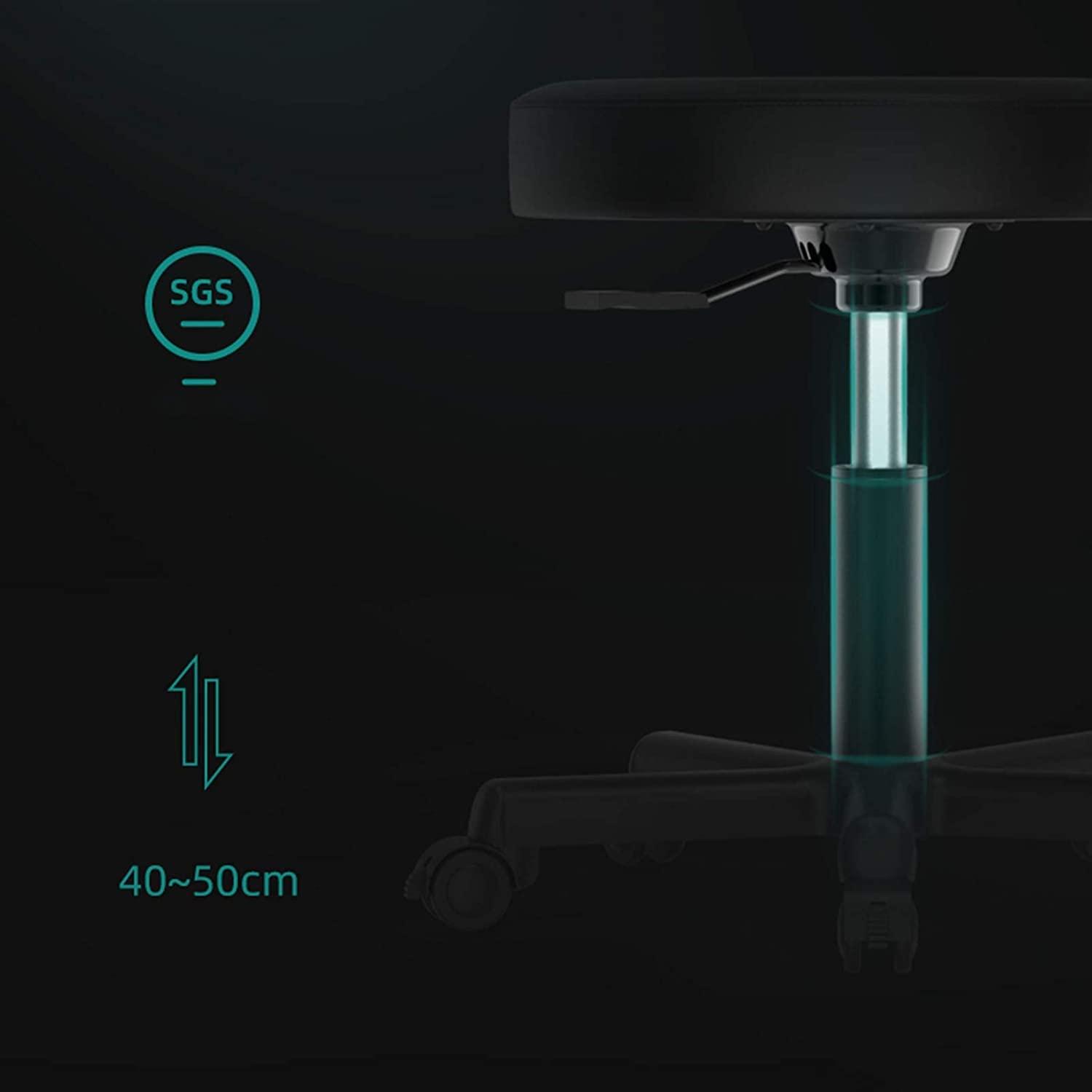 SOVORM Rolling Stools Stool on Wheels Beau Salon Bar Stools Lifting Swivel Leather Chairs Manicure Tattoo Spa Pub Station Stool Stool Plumbing Gas Lift Height Adjustable (Purple) The New