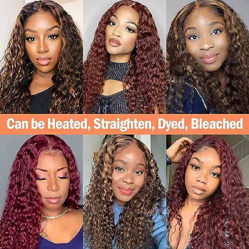 YOCYTU 12A Deep Wave Human Hair Bundles 18 Inch Brazilian Deep Wave Curly 1 Single Bundles Human Hair 100% Unprocessed Virgin Remy Wet and Wavy Human Hair Weave Bundles Deals Natural Black