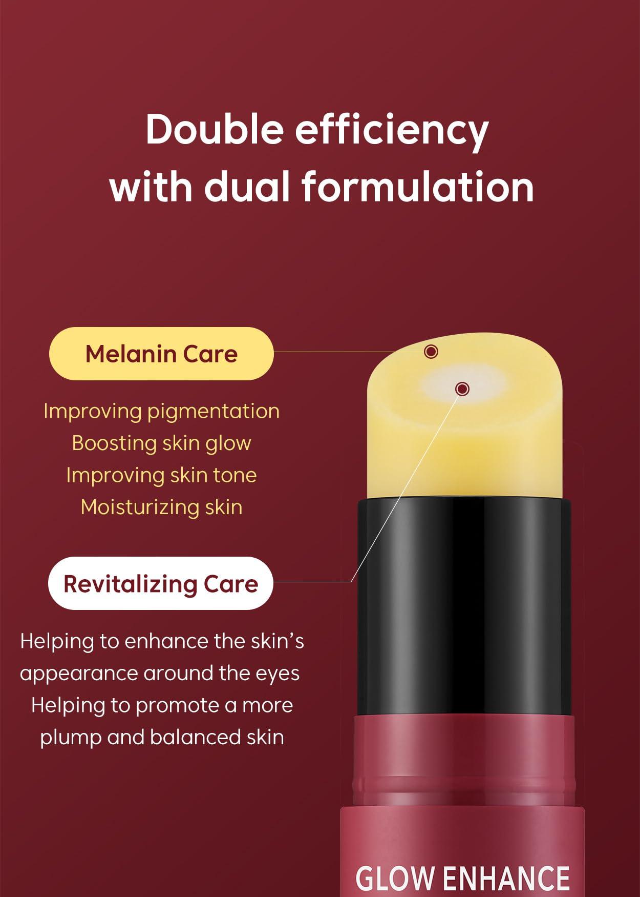 THANKYOU FARMER THANKYOU FARMER Glow Enhance Dual Serum Stick Balm - Korean Eye Cream for Face, Crows Feet Eye Treatment Fine Lines Lifting 0.35oz