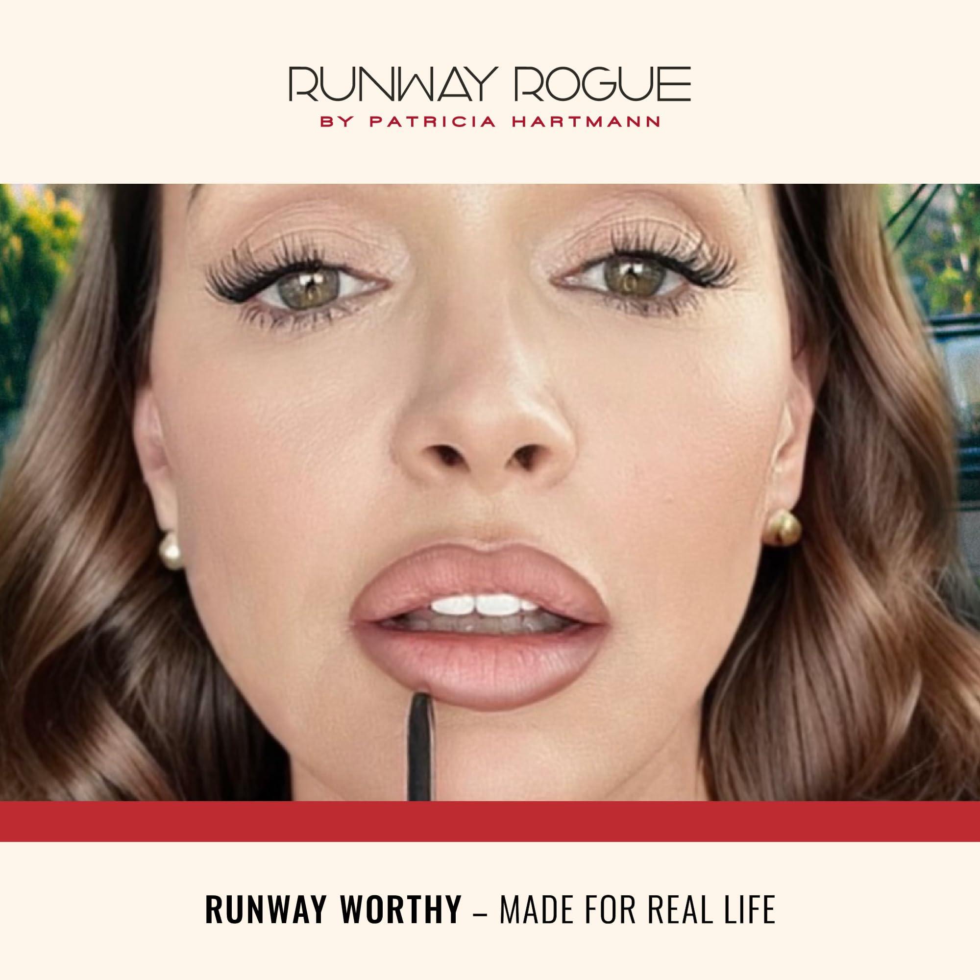 Runway Rogue Runway Rogue Designer Liner Lip Pencil, Matte Muted-Plum Lip-Liner Pencil and Lip-Liner Sharpener, Start the Show