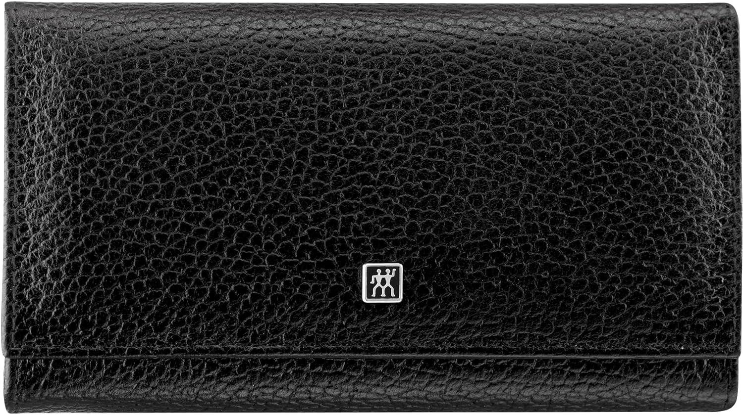 ZWILLING ZWILLING Beauty Classic INOX 8-Piece Manicure and Pedicure Nappa Leather Case with Snap Closure, Nail Care Kit, Premium Travel Nail Set, Black