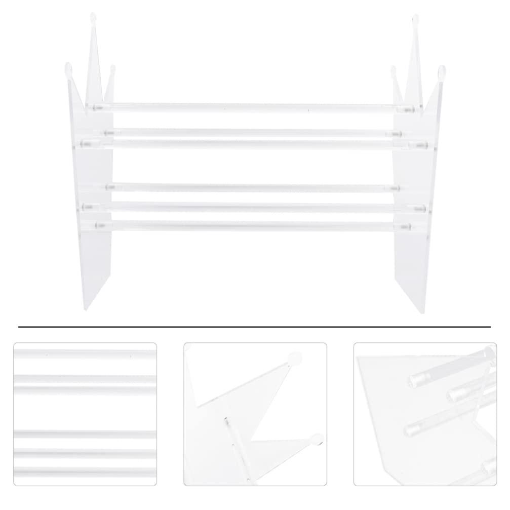 Lurrose Lurrose Headband Display Stand Acrylic Headband Stand Headband Organizer Headband Holder Headbands Stand Headbands Storage Rack Hair Hoops Organizer Clear Hairband Holder Hair Hoops Rack
