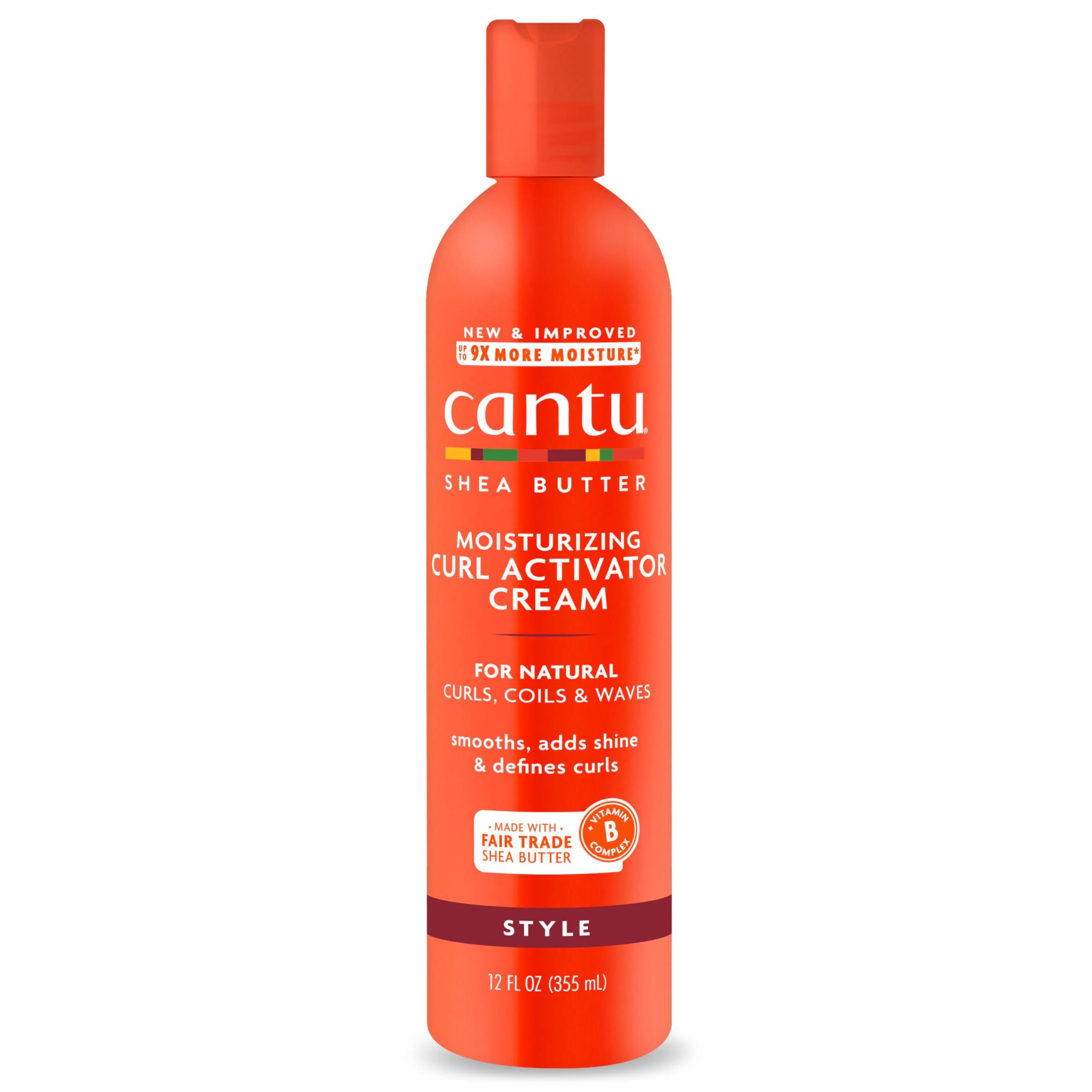 Cantu Cantu Moisturizing Curl Activator Cream 12 oz & Strengthening Treatment 6 oz Bundle for Natural Hair