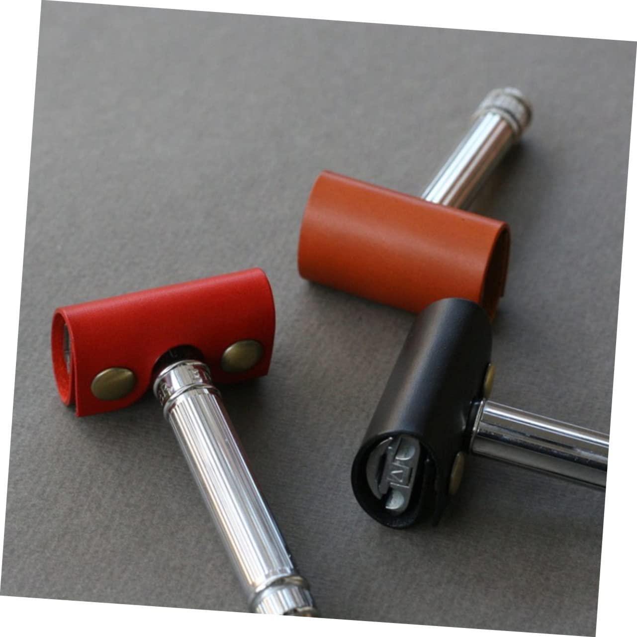 Mikinona Mikinona Safety Razor Covers 3pcs Razor Sleeve for Men Protective Cover Compact Travel Case Red Black Brown