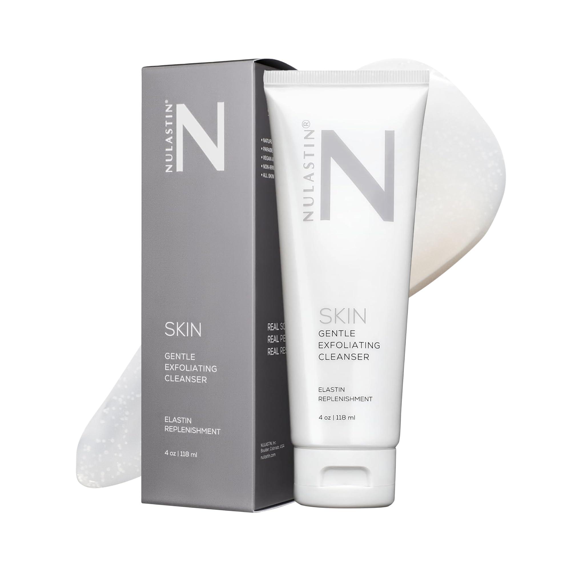 NULASTIN NULASTIN Gentle Exfoliating Face Wash for Women & Men - SKIN Facial Cleanser - Sulfate-Free, Vegan-Friendly & Cruelty-Free - Melt Makeup & Scrub Impurities Away with Every Wash (4 Oz)