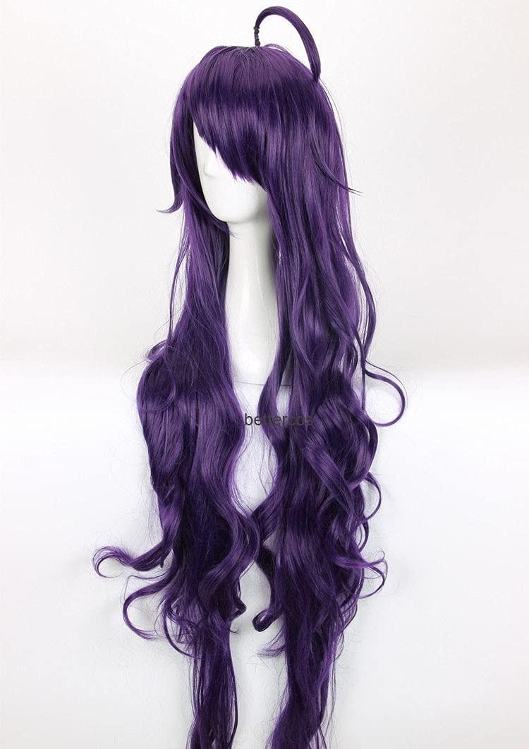 NEVSTPFWD Seraph of The End Asuramaru Purple Long Wavy Curly Cosplay Heat Resistant Synthetic Hair Halloween Carnival Patry + Free Wig Cap