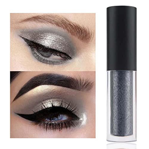 Edanta Edanta Glitter Eyeshadow Metallic Liquid Eyeshadows Waterproof Eye Shadow Long Lasting High Pigment Eyes Professional Makeup for Women and Girls Pack of 1 (Silver 8)