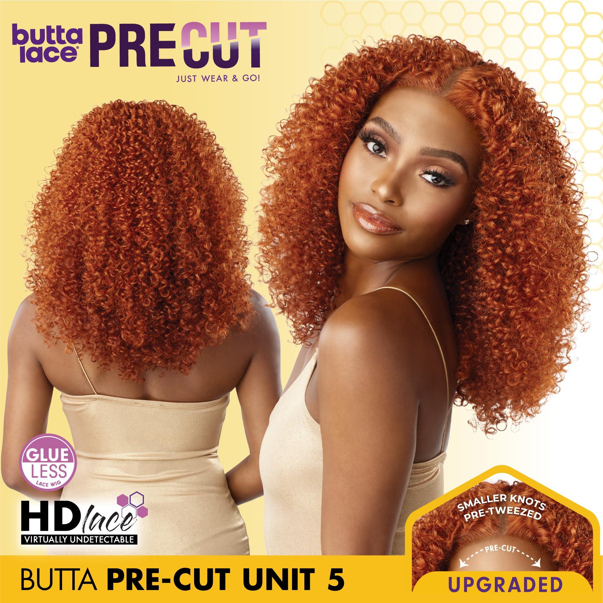Sensationnel Sensationnel Butta lace precut wigs - unit 5 glueless extra wide 5 inch deep parting synthetic pre tweezed smaller knot hairline (1 JETBLACK)