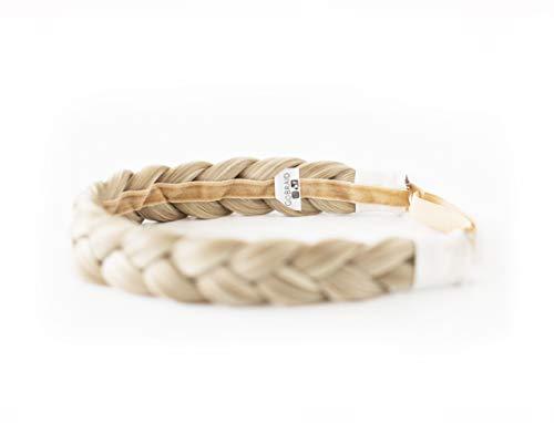 GoBraid USA Braided Headband Braid GoBraid Blond Brunette Black Dark Ginger Red Adjustable Fake Long and Short Hair Piece Extension Fast Easy Natural Look Wedding (8 - Highlighted Blond Dutch GoBraid)