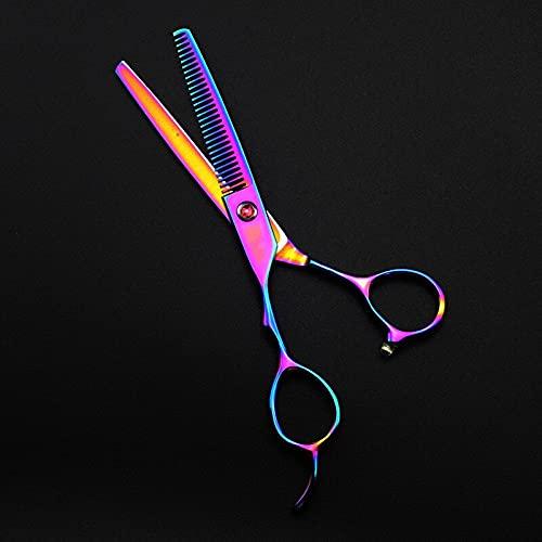 ZZYY Hair Cutting Scissors, Professional japan 440c Rainbow Left handed 6' hair scissors cutting barber haircut thinning shears hairdressing scissors BY ZZYY (Color : Cutting)