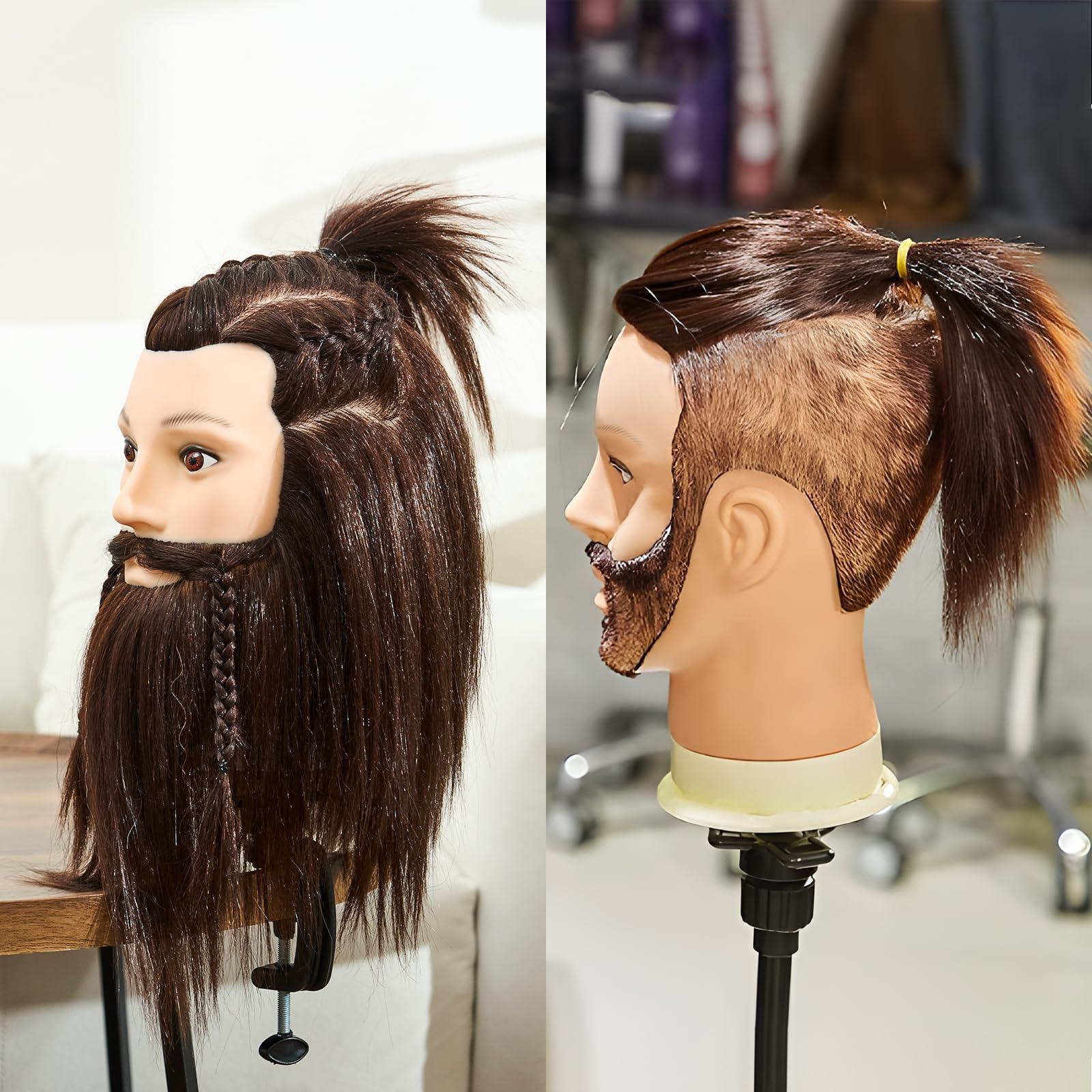 Neverland Beauty & Health Male Mannequin Head with Hair,10\" Barber Hair Mannequin Head,Cosmetology Hairdresser Training Doll Manikin Head for Hair Styling and Practice