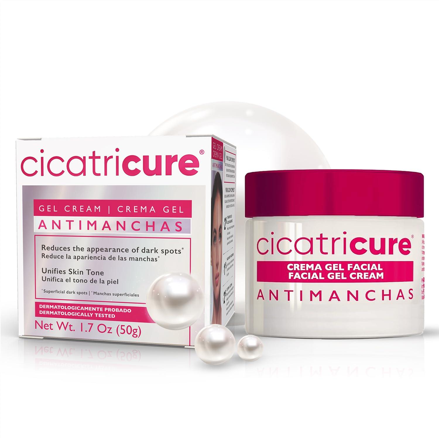 Cicatricure Cicatricure Face Moisturizer, Antimanchas Brightening Moisturizing Gel Cream, Reduces Dark Spots, Patches and Boosts Skin Glow + Natural Radiance, 1.7 Ounces